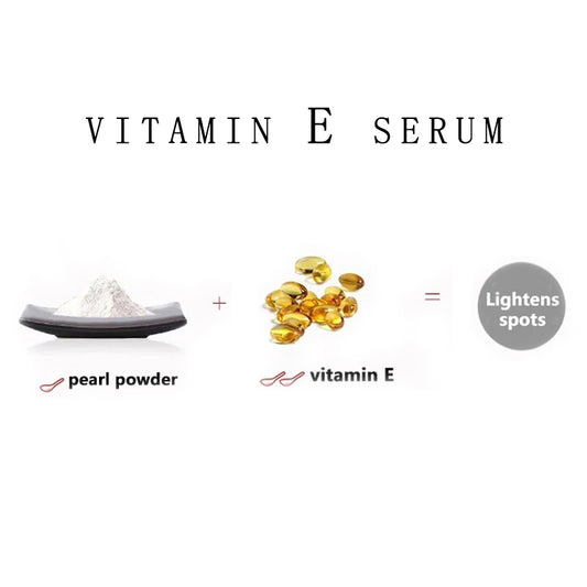 Vitamin E serum, brightening, antioxidant and moisturizing skin, used with pearl powder to whiten and lighten spots.