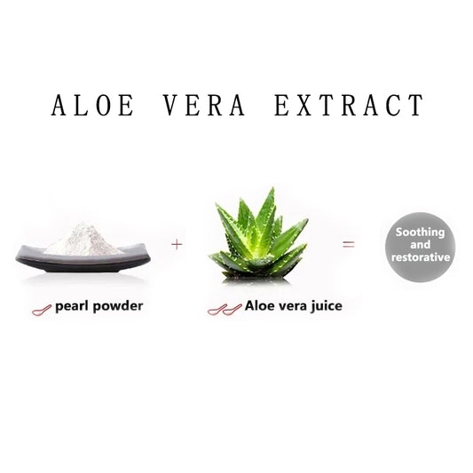 Aloe essence moisturizing and refreshing face cream is used together with pearl powder